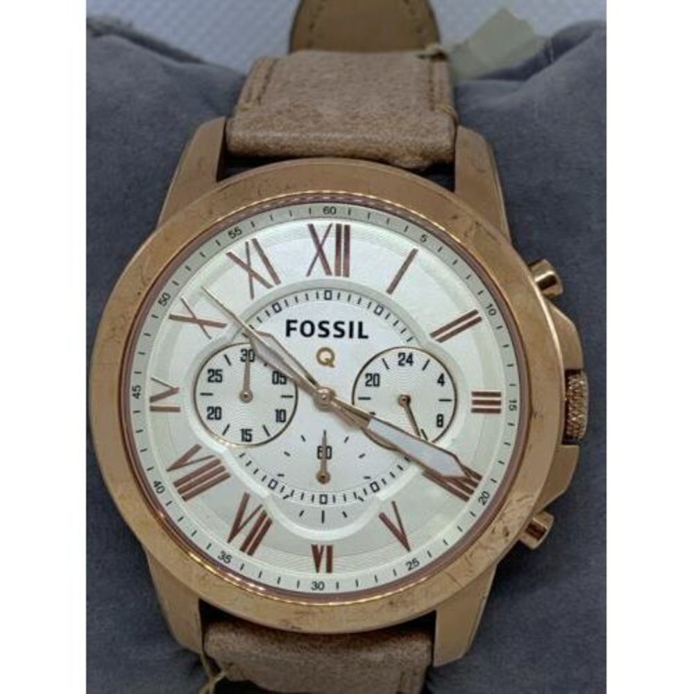Fossil NDW1 Gen 1 Smartwatch Chronograph Leather Band Rose Gold Quartz 44mm C223